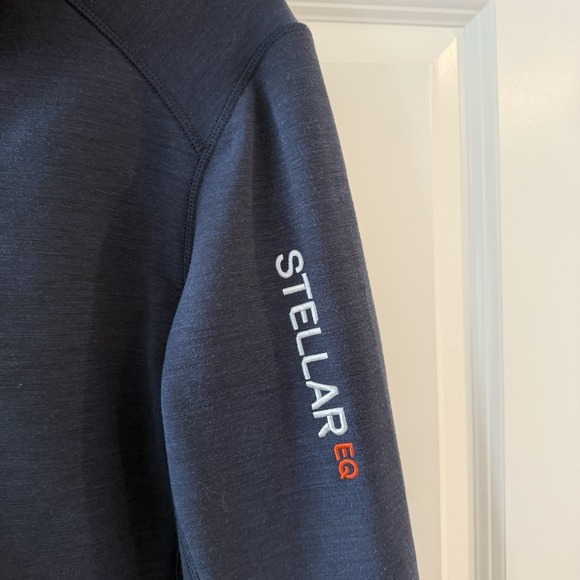 Stellar Equipment Men's Guide Merino Wool Hood Hoodie Navy Blue Size XL Full Zip - Picture 3 of 8